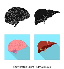 Vector design of body and human symbol. Collection of body and medical stock symbol for web.