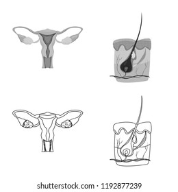 Vector design of body and human symbol. Collection of body and medical stock symbol for web.
