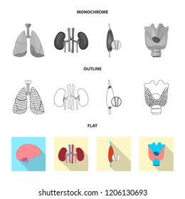 Vector design of body and human symbol. Collection of body and medical stock symbol for web.
