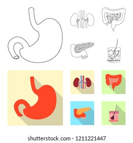 Vector design of body and human symbol. Collection of body and medical vector icon for stock.