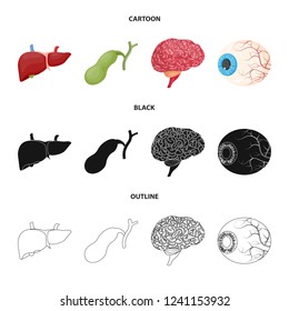 Vector design of body and human symbol. Collection of body and medical stock symbol for web.