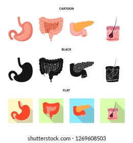 Vector design of body and human symbol. Collection of body and medical stock symbol for web.
