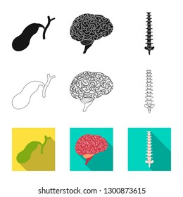 Vector design of body and human symbol. Collection of body and medical stock symbol for web.