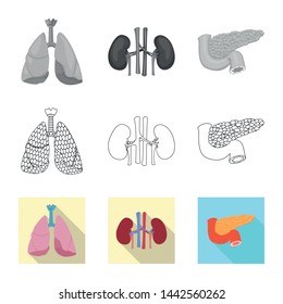 Vector design of body and human symbol. Collection of body and medical stock symbol for web.
