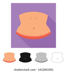 Vector design of body and part symbol. Set of body and anatomy vector icon for stock.