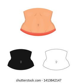 Vector design of body and part symbol. Set of body and anatomy vector icon for stock.
