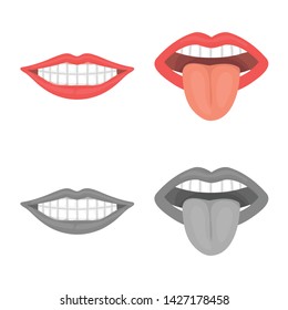 Vector design of body and part symbol. Collection of body and anatomy vector icon for stock.