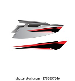 vector design body yacht sticker template
