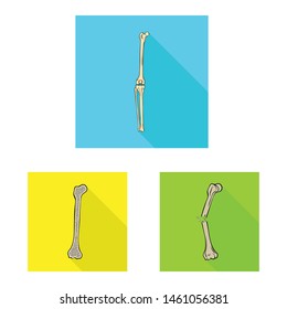 Vector design of bone and skeleton logo. Set of bone and human stock vector illustration.