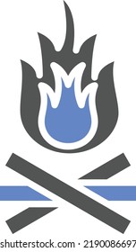 Vector Design Bonfire Icon Style