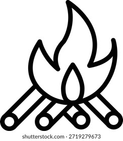 Estilo de ícone do Bonfire do projeto do vetor