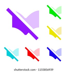 vector design of book disable icon with color choice