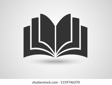 vector design of book open education logo