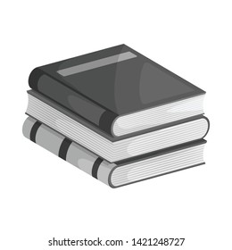 Vector design of book and science sign. Set of book and learning  stock symbol for web.