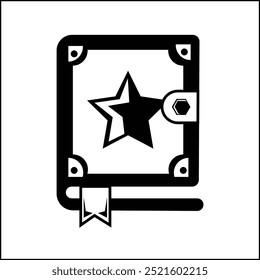 vector design of book silhouette illustration in black and white. suitable for logos, icons, posters, advertisements, banners, companies, t-shirt designs, stickers, websites.