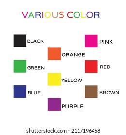 vector design of books of various colors suitable for children to learn and educate and get to know colors