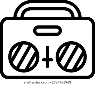 Vektordesign-Boombox-Symbolstil