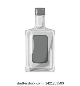 Vector design of bottle and alcohol logo. Set of bottle and vodka  vector icon for stock.