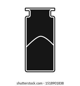 Vector design of bottle and cocain logo. Web element of bottle and medicine stock vector illustration.