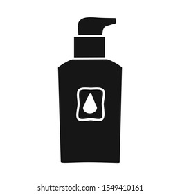 Vector design of bottle and container icon. Graphic of bottle and aerosol stock symbol for web.