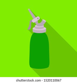 Vector design of bottle and cream logo. Web element of bottle and cake stock vector illustration.
