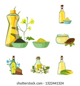 Vector design of bottle and glass  icon. Collection of bottle and agriculture vector icon for stock.
