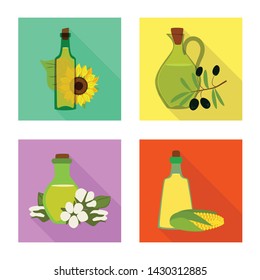 Vector design of bottle and glass logo. Collection of bottle and agriculture vector icon for stock.