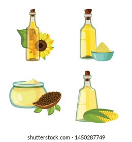 Vector design of bottle and glass symbol. Collection of bottle and agriculture vector icon for stock.