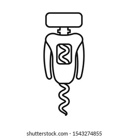 Vector design of bottle and opener logo. Web element of bottle and steel stock vector illustration.