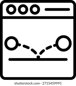 Estilo de icono de tasa de rebote de diseño de Vector