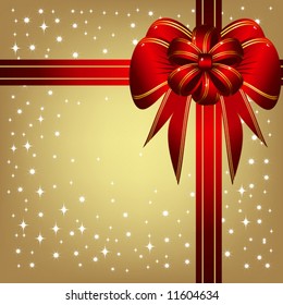 Vector Design. Bow and magic snow