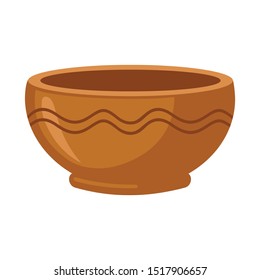 Vector design of bowl and ceramic logo. Graphic of bowl and container vector icon for stock.