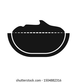 Vector design of bowl and peanut icon. Web element of bowl and butter stock vector illustration.