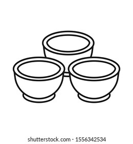 Vector design of bowl and sauce icon. Web element of bowl and cream vector icon for Stock.
