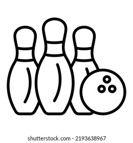 Vector Design Bowling Icon Style