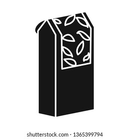 Vector design of box and tea sign. Collection of box and homeopathy stock vector illustration.