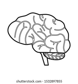 Vector design of brain and human icon. Web element of brain and idea stock vector illustration.