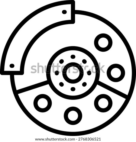 Vector Design Brake Caliper Icon Style