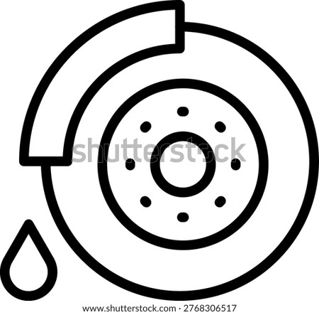 Vector Design Brake Fluid Icon Style
