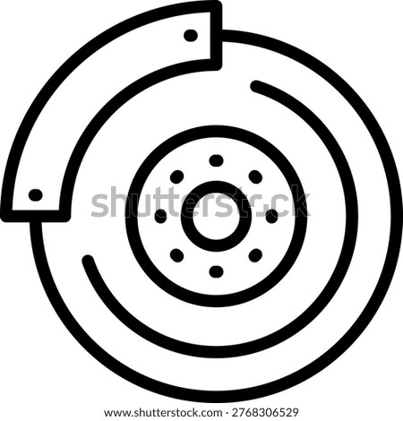 Vector Design Brake Rotor Icon Style