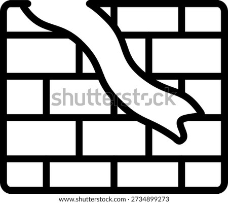 Vector Design Breach Firewall Icon Style