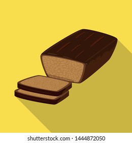 Vector design of bread and banana logo. Collection of bread and recipe stock vector illustration.