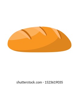 Vector design of bread and food sign. Web element of bread and wicker stock vector illustration.
