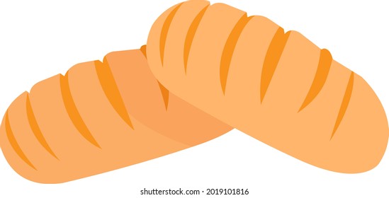 Vector design of bread and food sign. Collection of bread and wicker stock vector illustration