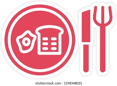Vector Design Break Fast Icon Style