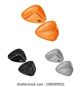 Vector design of breast and chicken icon. Set of breast and recipe vector icon for stock.