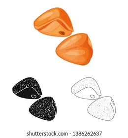 Vector design of breast and chicken logo. Set of breast and recipe vector icon for stock.