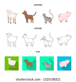 Vector design of breeding and kitchen  icon. Set of breeding and organic  vector icon for stock.