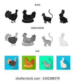 Vector design of breeding and kitchen  icon. Set of breeding and organic  stock vector illustration.