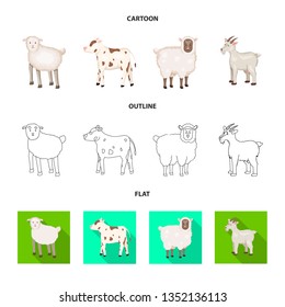 Vector design of breeding and kitchen  icon. Set of breeding and organic  stock symbol for web.